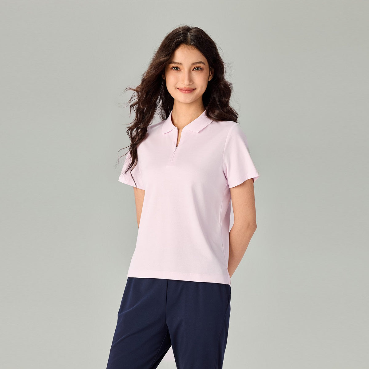 Women's Liquid Touch Regular Fit Short Sleeve Half-Zip Polo - Image 5
