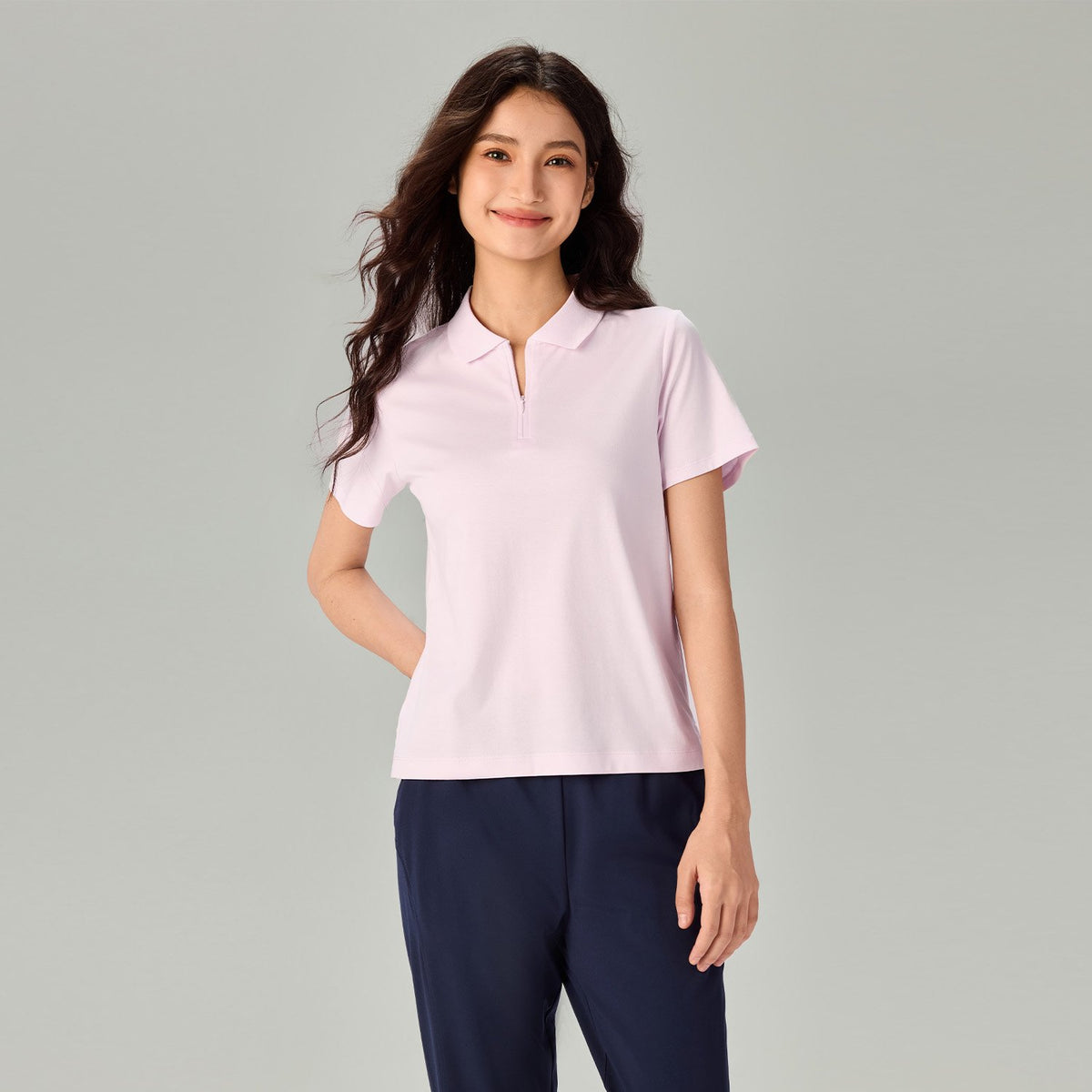 Women's Liquid Touch Regular Fit Short Sleeve Half-Zip Polo - Image 6