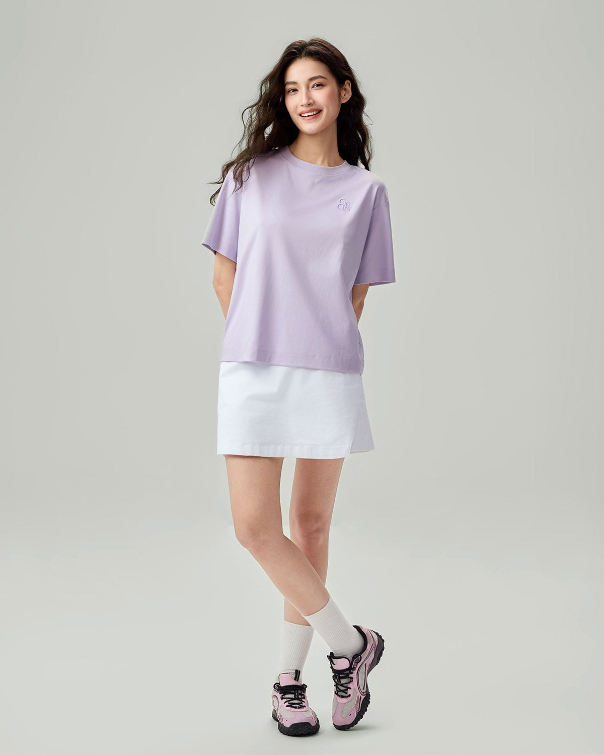 Women's Embroidered Cotton Liquid Touch Tee - Image 1