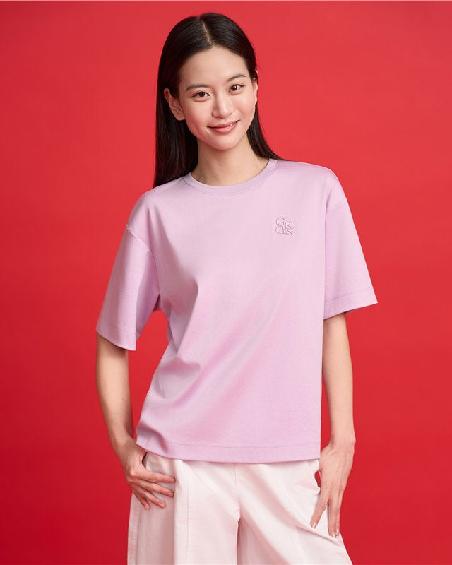 Women's Embroidered Cotton Liquid Touch Tee - Image 3