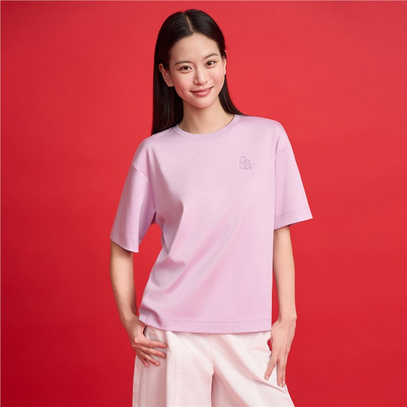 Women's Embroidered Cotton Liquid Touch Tee - Image 3
