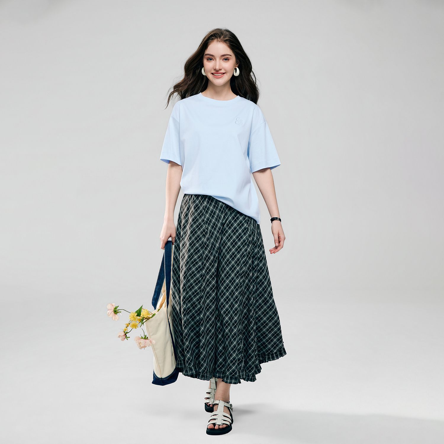 Women's Embroidered Cotton Liquid Touch Tee - Image 2