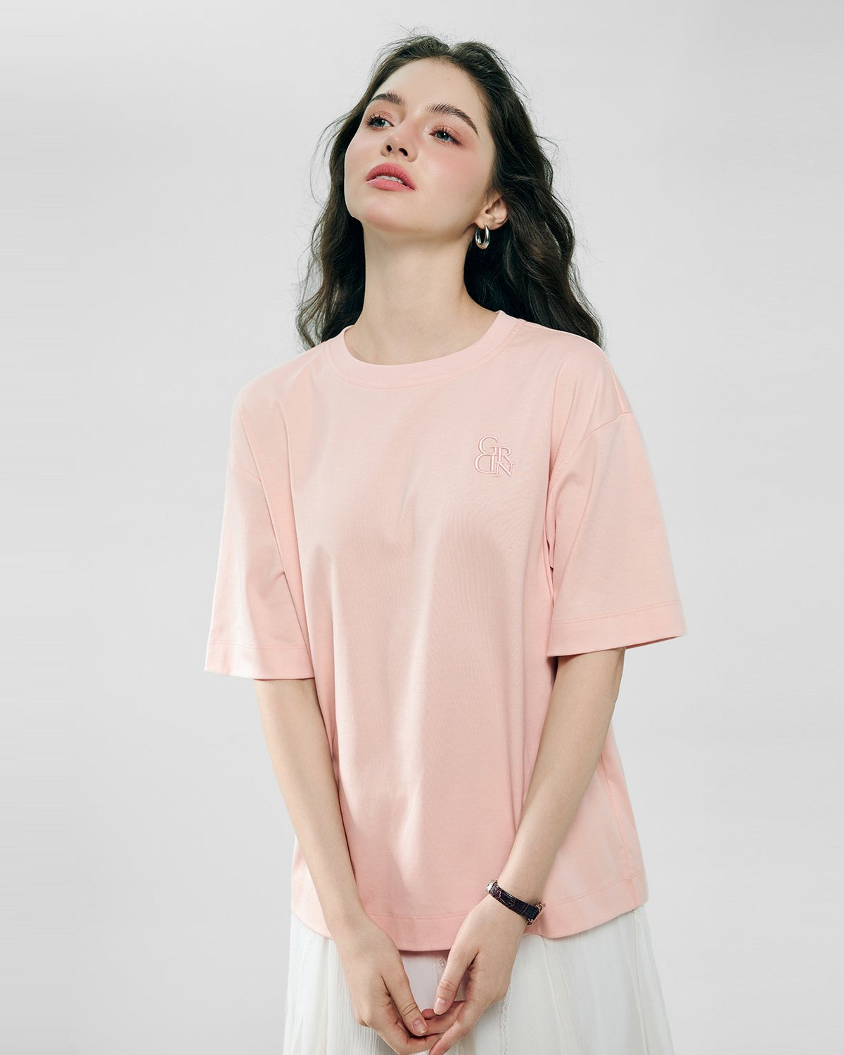 Women's Embroidered Cotton Liquid Touch Tee - Image 4