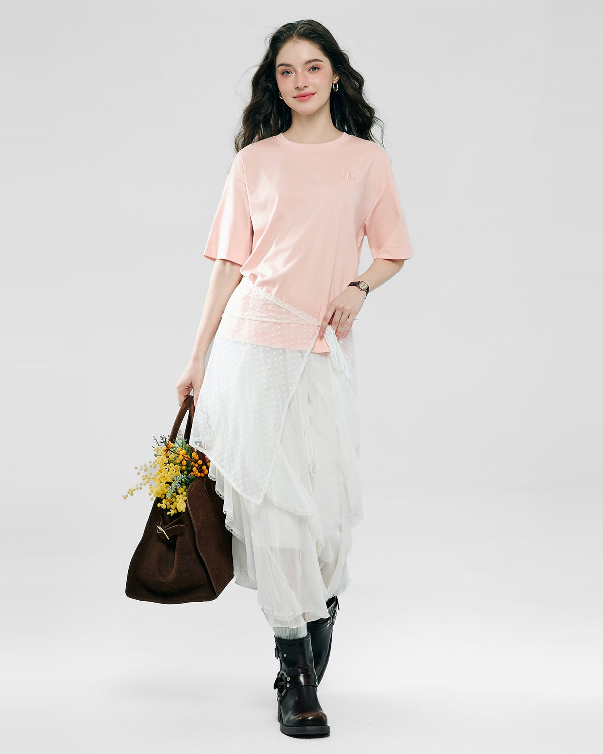 Women's Embroidered Cotton Liquid Touch Tee - Image 5