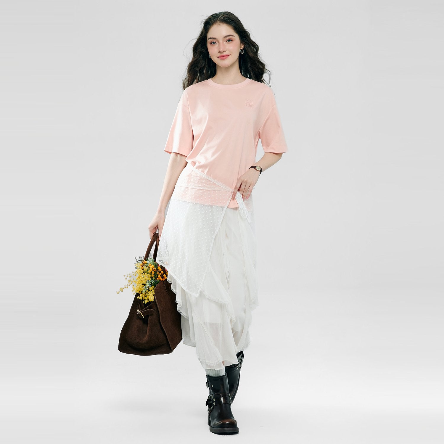 Women's Embroidered Cotton Liquid Touch Tee - Image 5