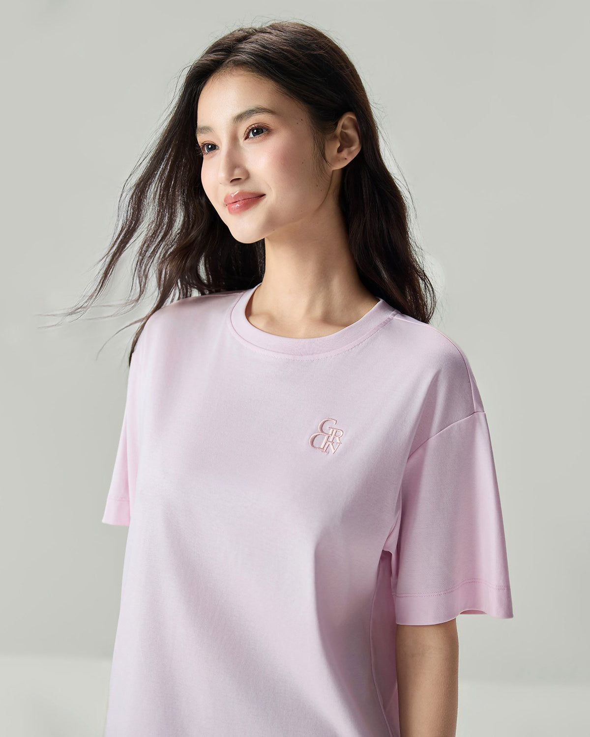 Women's Embroidered Cotton Liquid Touch Tee - Image 3