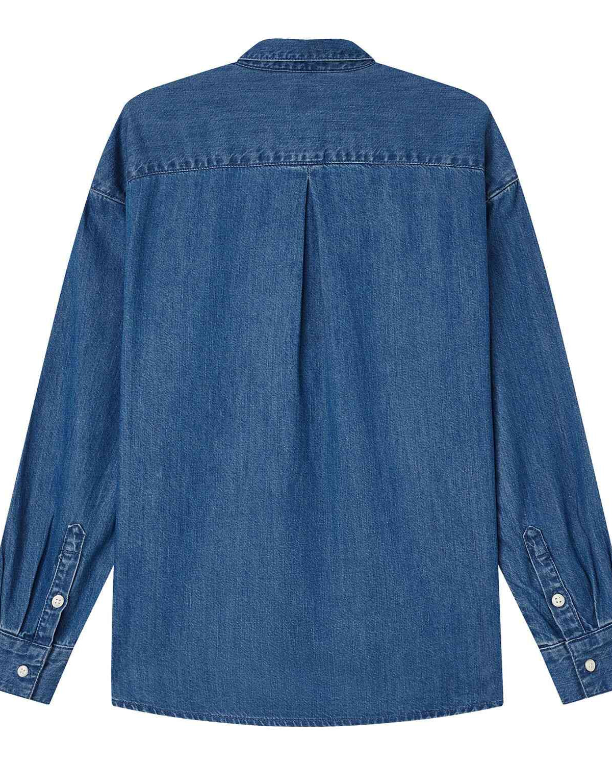 Women's Denim Loose Fit Long Sleeve Button-Front Shirt - Image 8