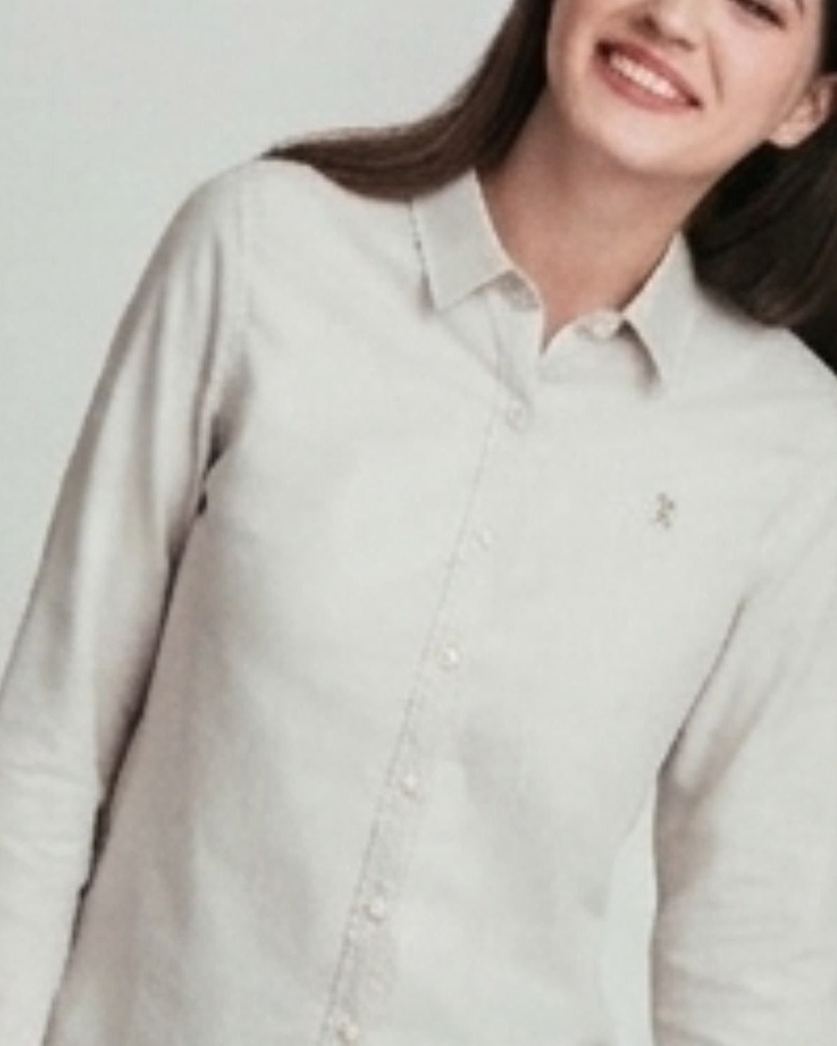 Women's Oxford Long Sleeve Embroidery Shirt - Image 3