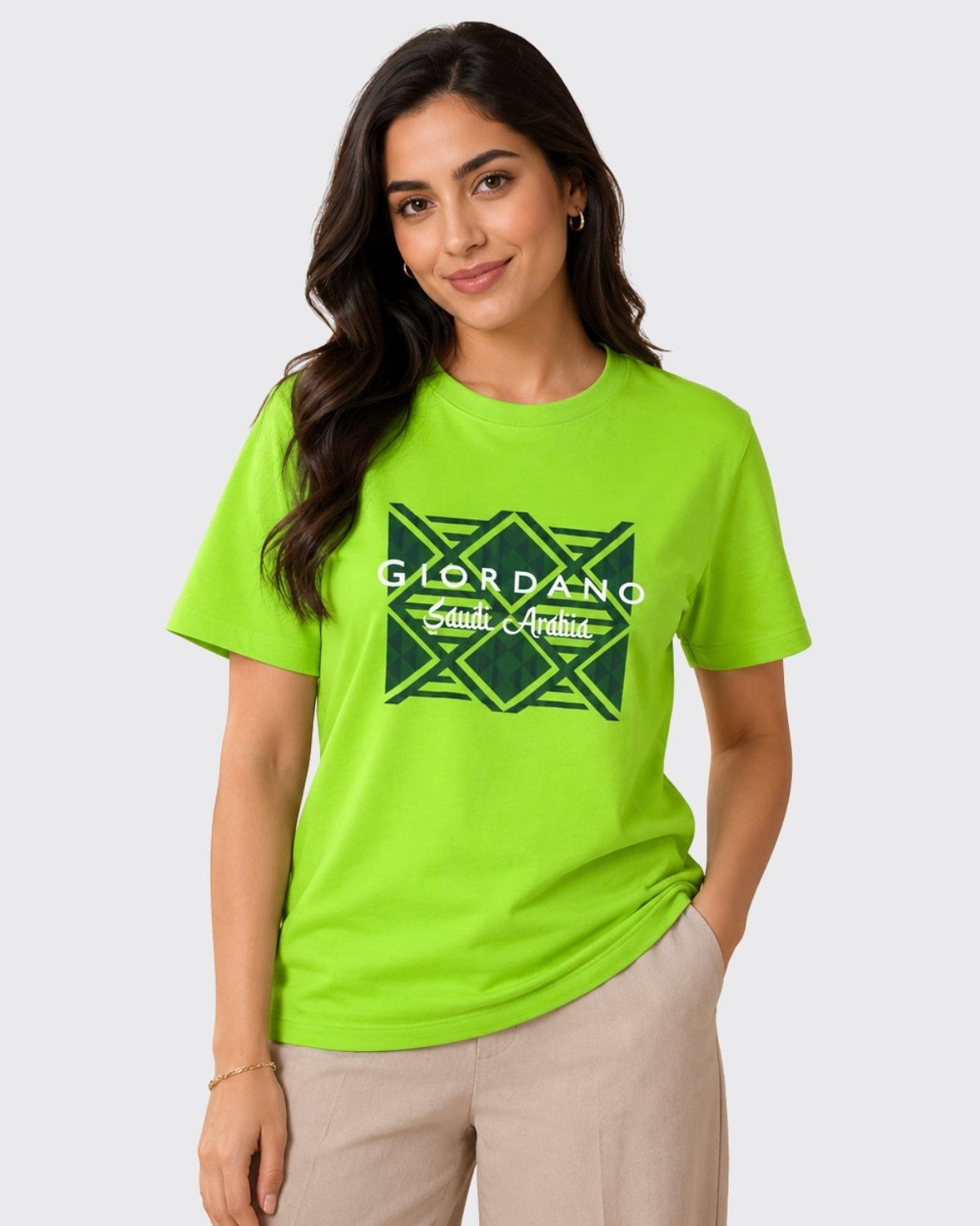 Women's Regular Fit Saudi National Day Print Tee - Image 1