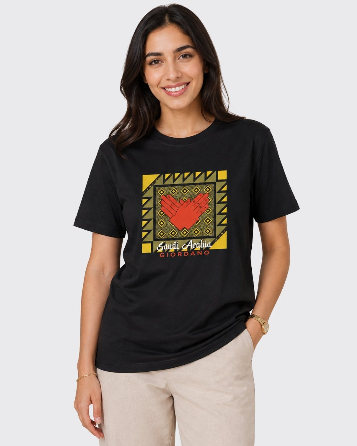 Women's Regular Fit Saudi National Day Print Tee - Image 1