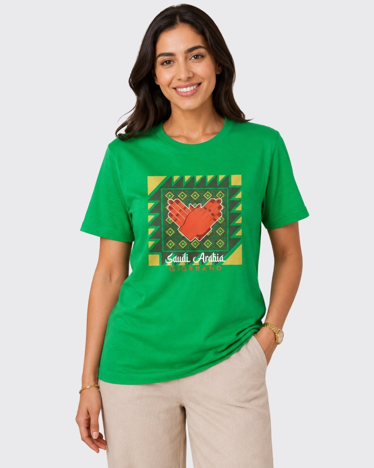 Women's Regular Fit Saudi National Day Print Tee - Image 1