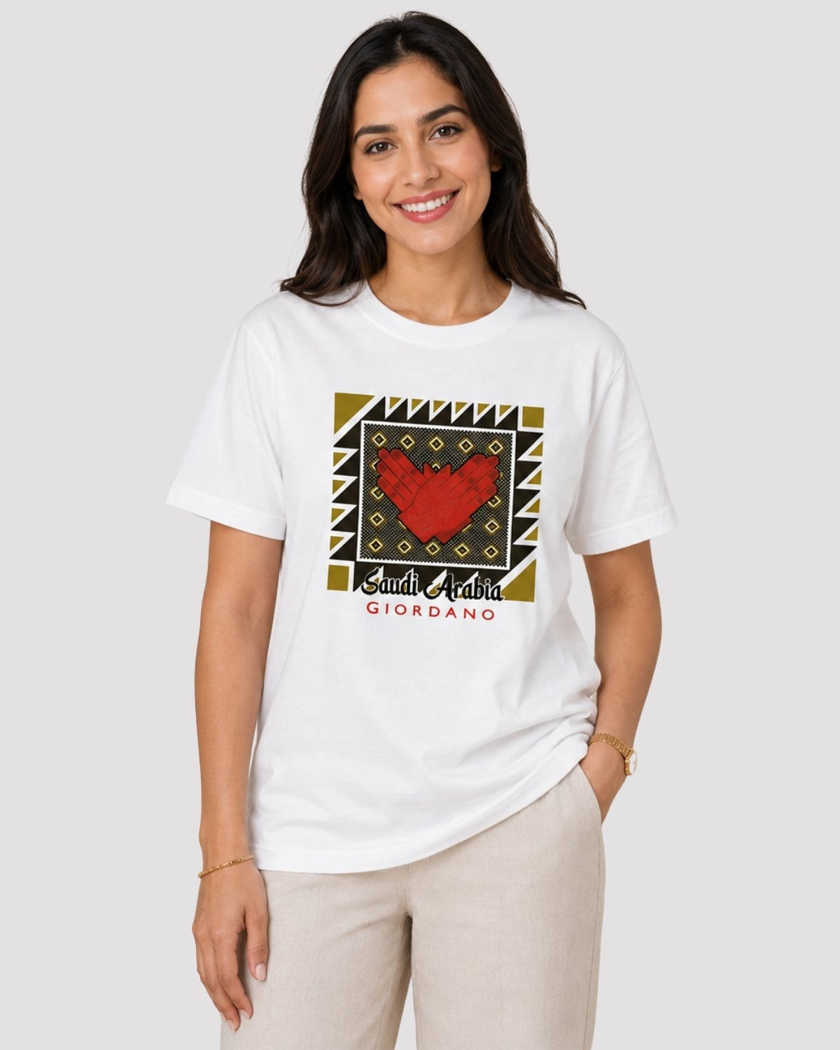 Women's Regular Fit Saudi National Day Print Tee - Image 1