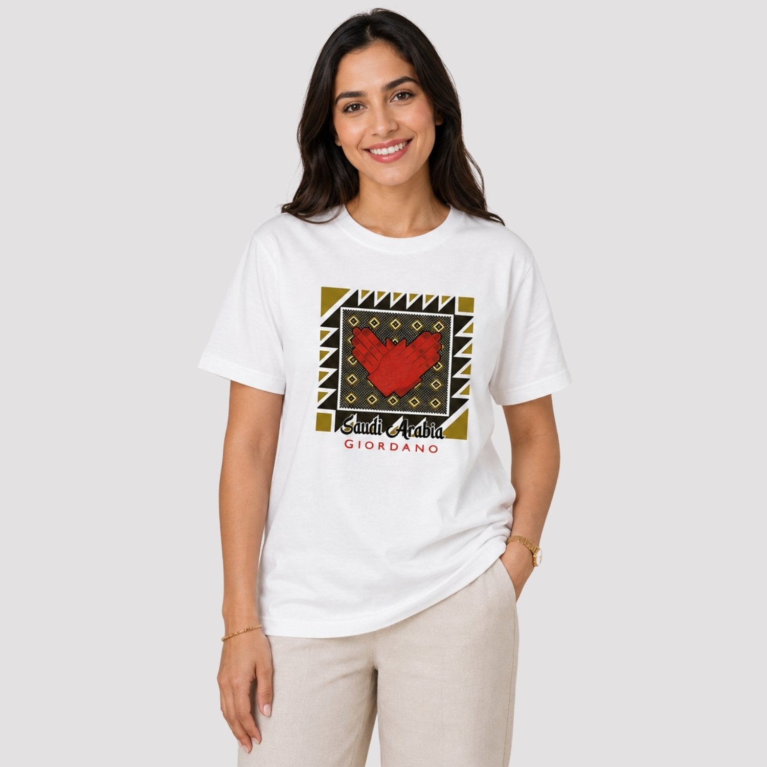 Women's Regular Fit Saudi National Day Print Tee - Image 1