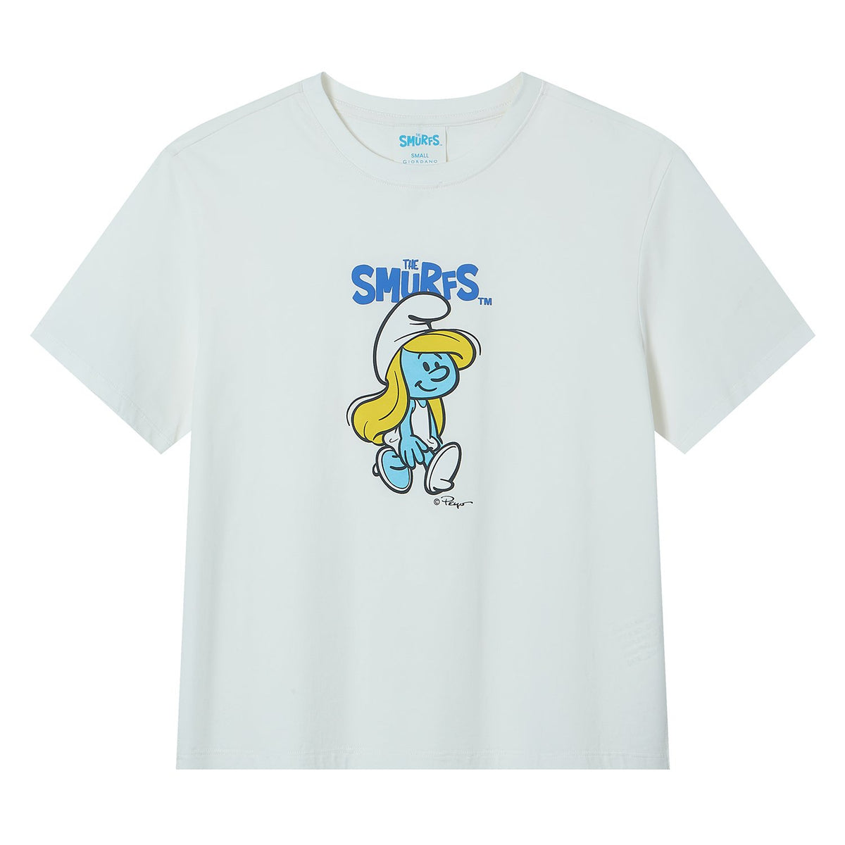Women's Comfort Fit Raglan Sleeve Smurfs Print Crew Neck Tee - Image 6
