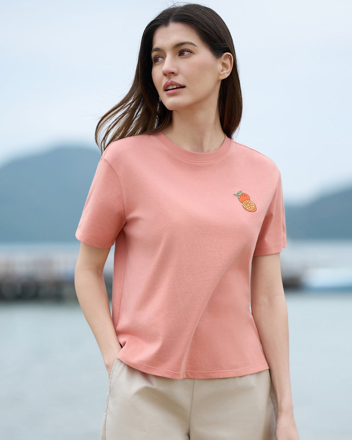 Women Crew Neck Relaxed Fit Print Tee - Image 2