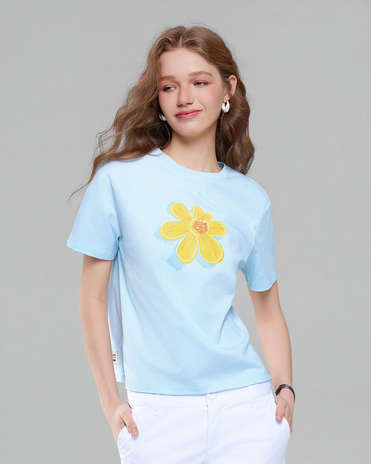 Women Crew Neck Relaxed Fit Print Tee - Image 4