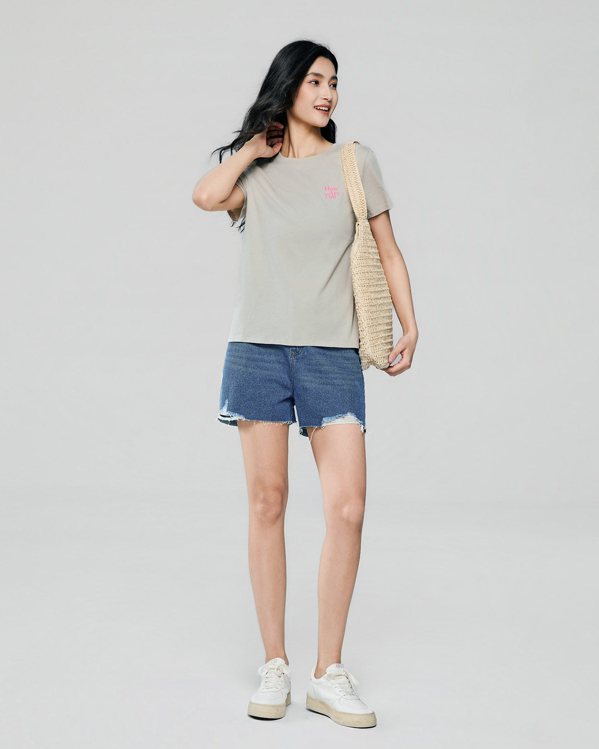 Women's Cotton Crew Neck Printed Comfort Tee - Image 1