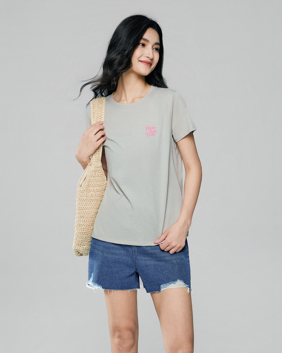 Women's Cotton Crew Neck Printed Comfort Tee - Image 4