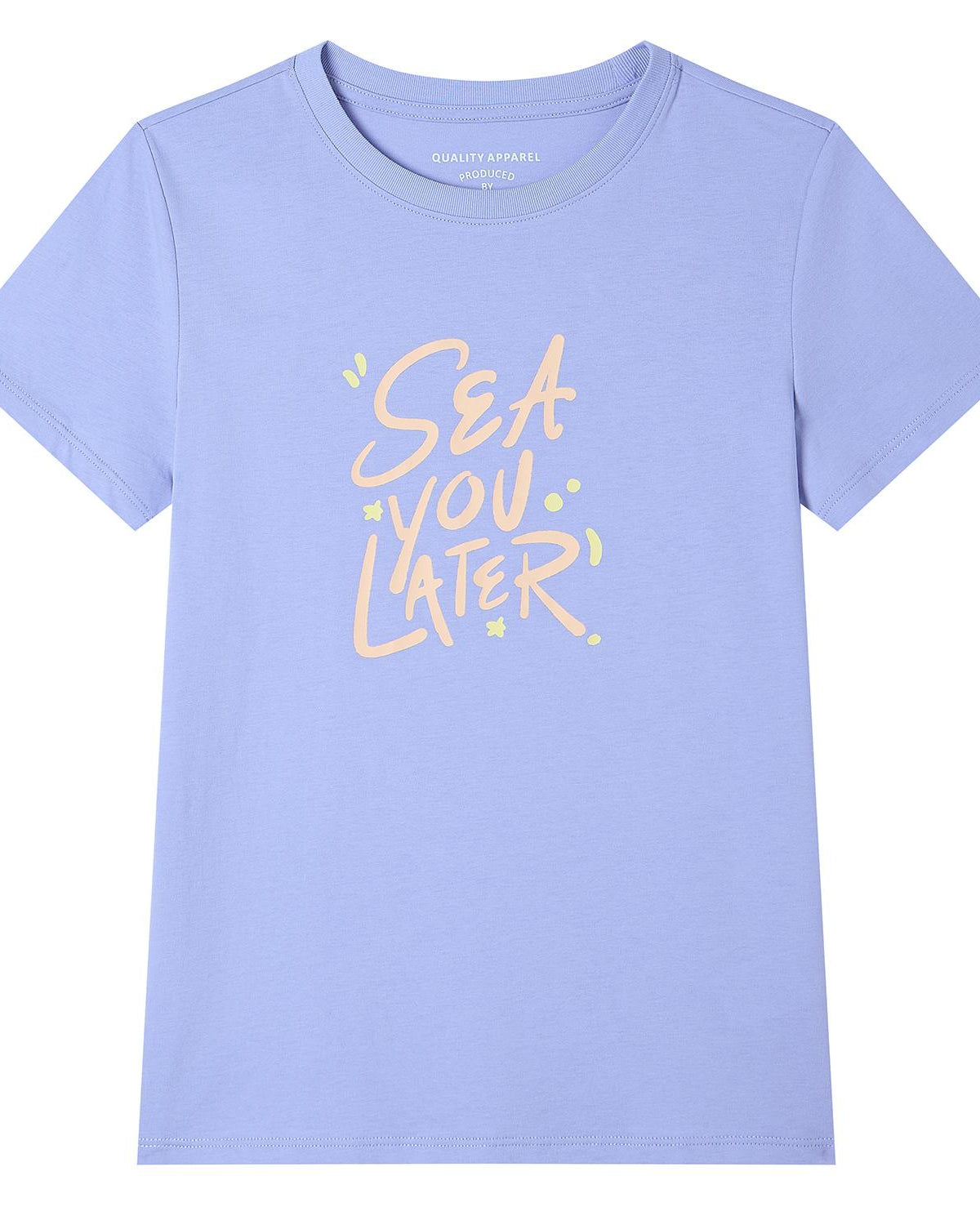 Women's Cotton Crew Neck Printed Comfort Tee - Image 5