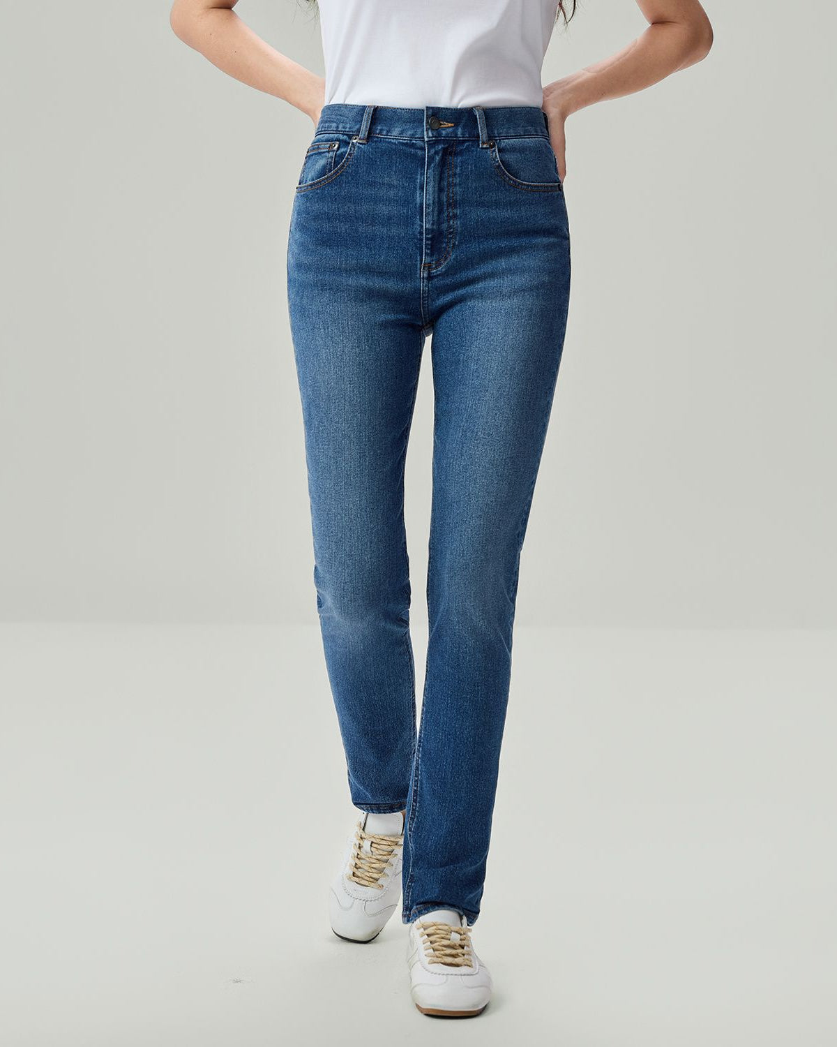Women's Denim High Waist Slim Fit Jeans - Image 4