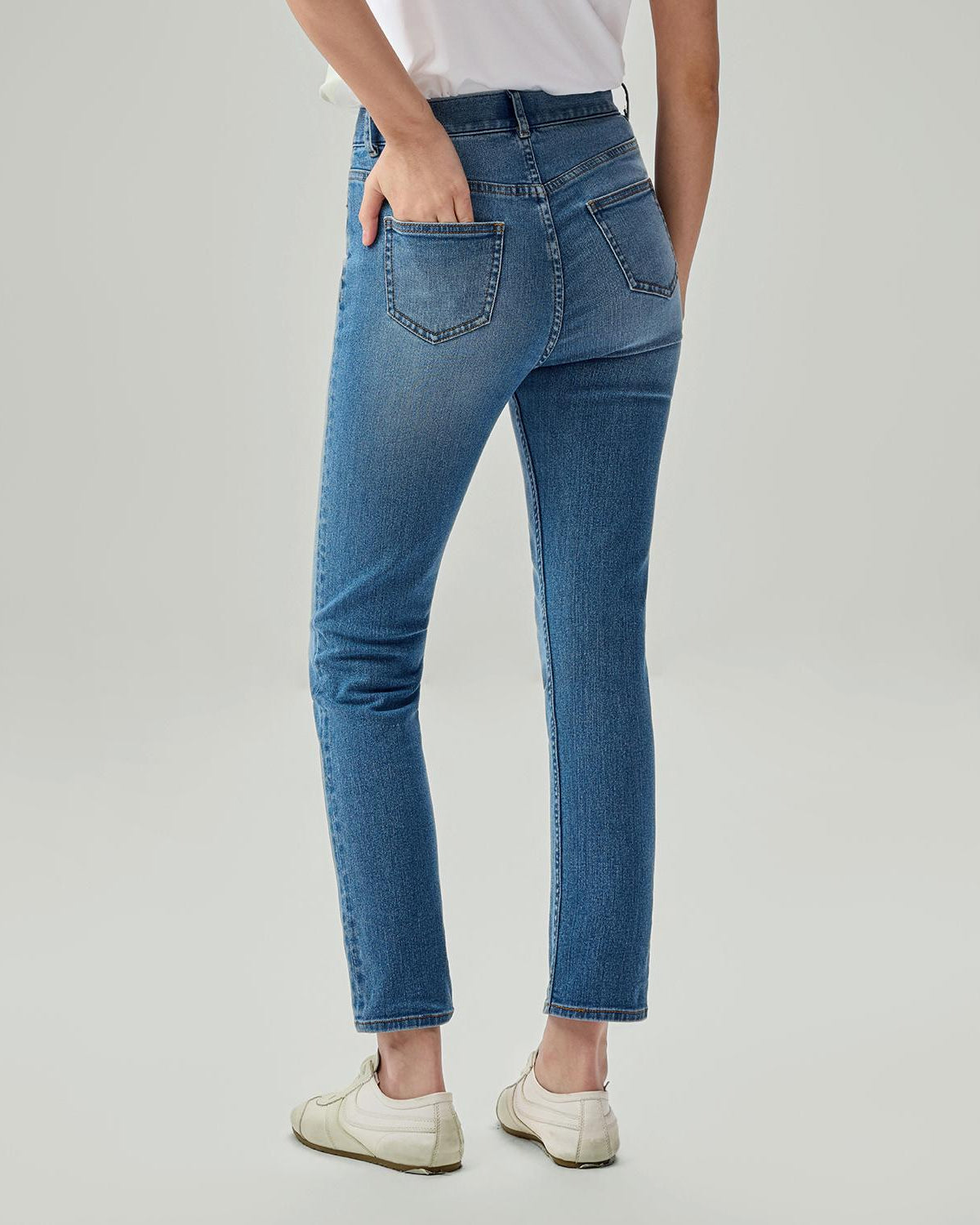 Women's Denim High Waist Slim Fit Jeans - Image 7