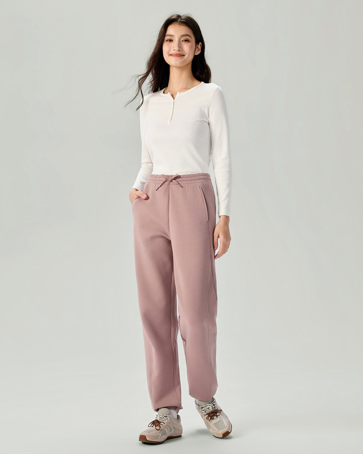 Women's Interlock High Waist Regular Fit Jogger Pants - Image 1