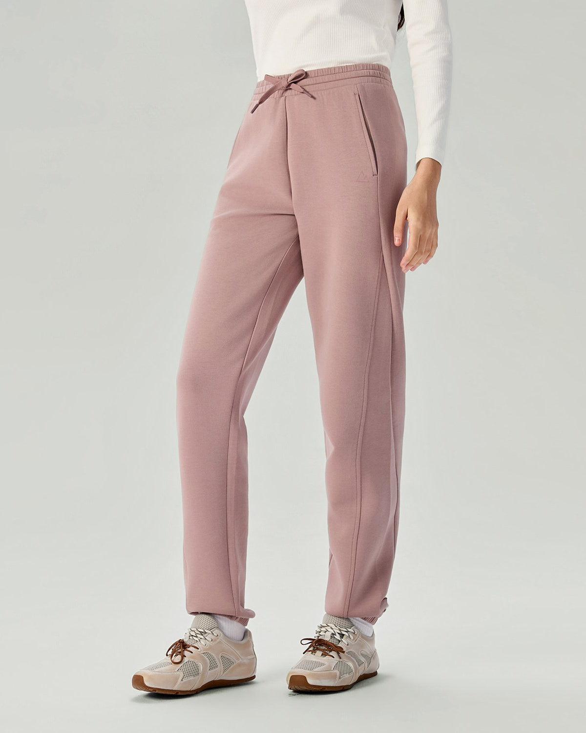 Women's Interlock High Waist Regular Fit Jogger Pants - Image 3