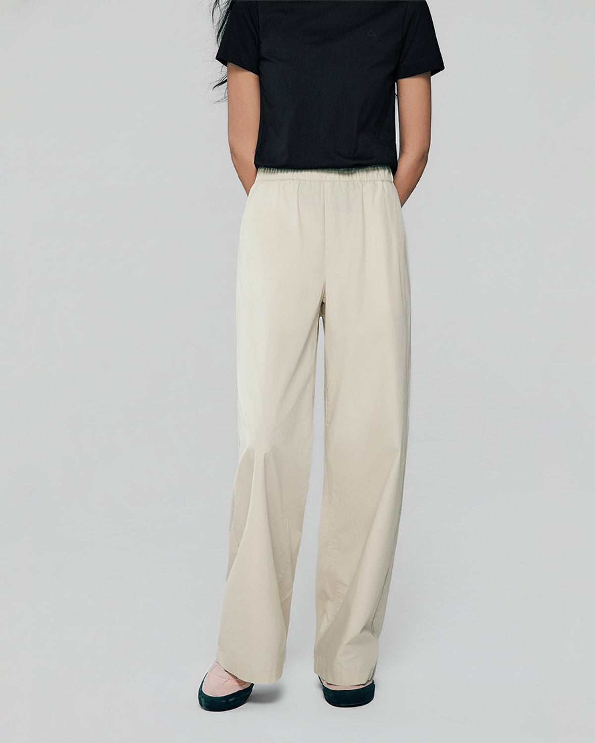 Women High Waist Wide Leg Elastic Waist Pants - Image 4