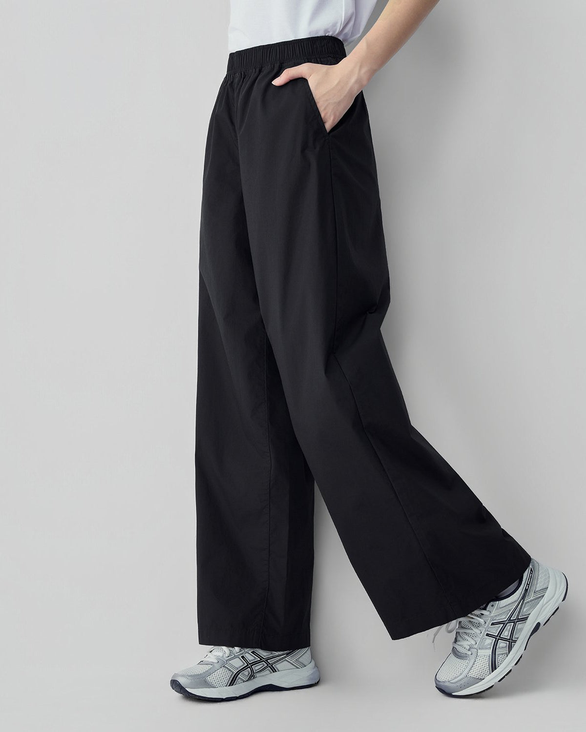 Women High Waist Wide Leg Elastic Waist Pants - Image 5