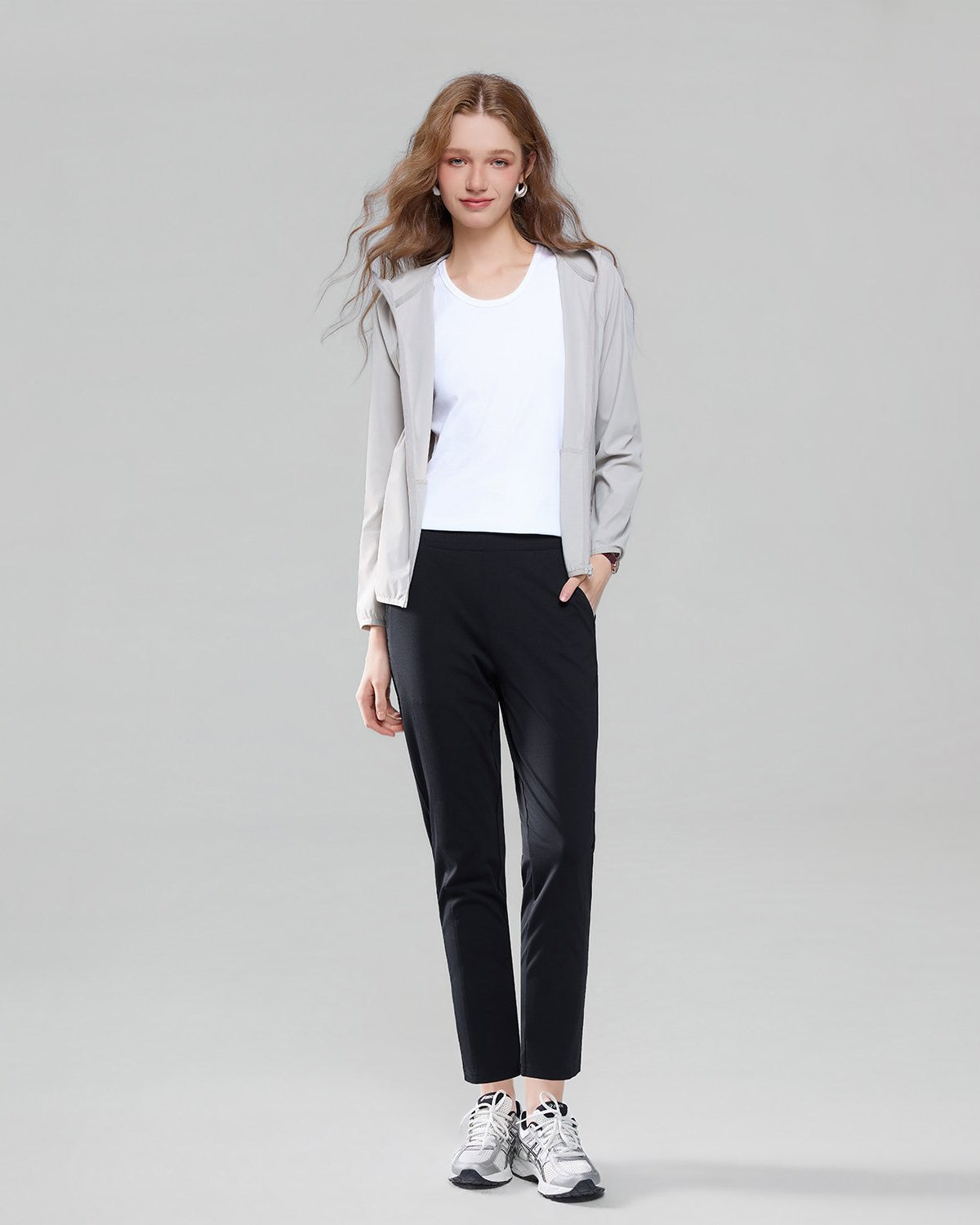Women High Waist Regular Tapered Pants - Image 1