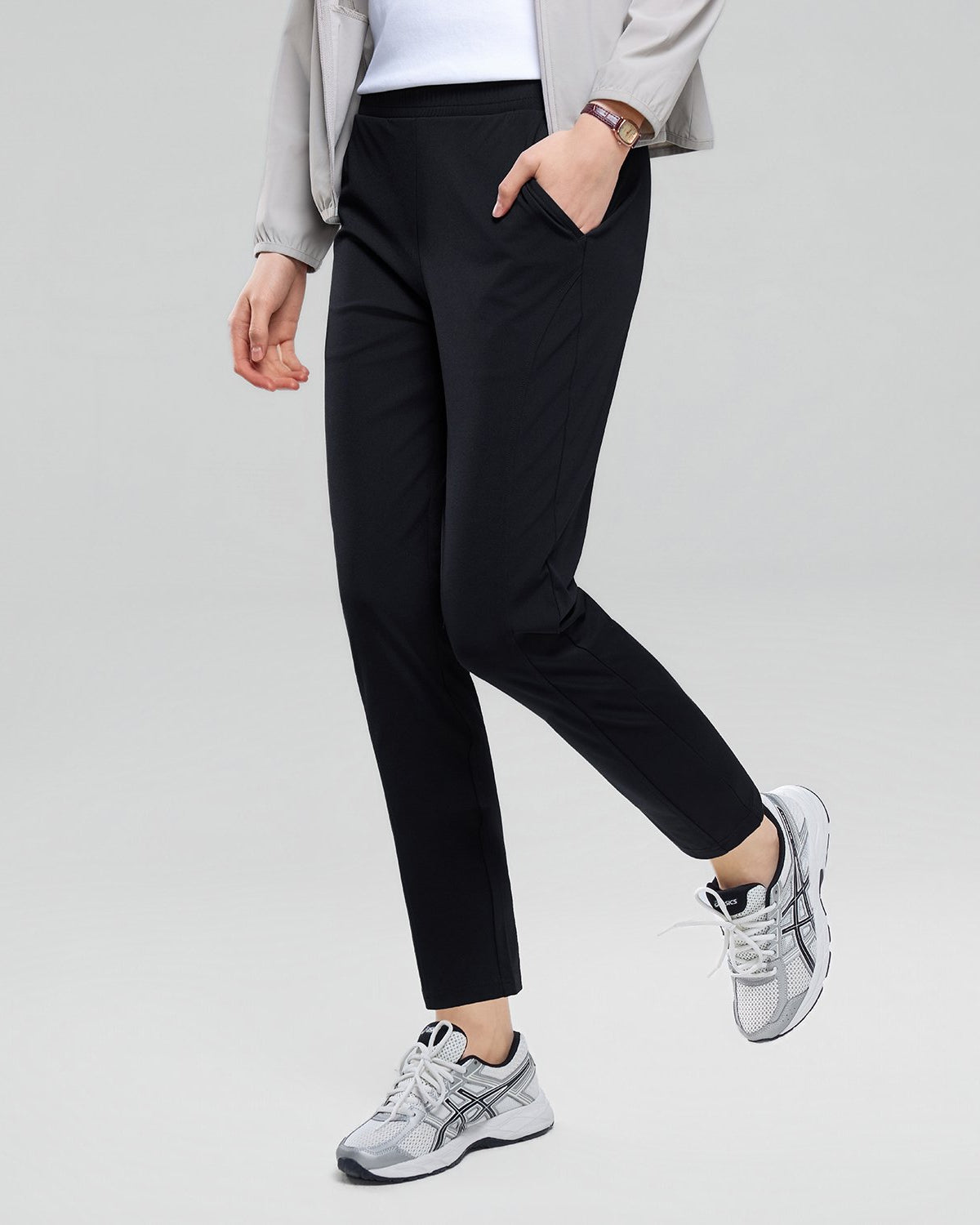 Women High Waist Regular Tapered Pants - Image 4