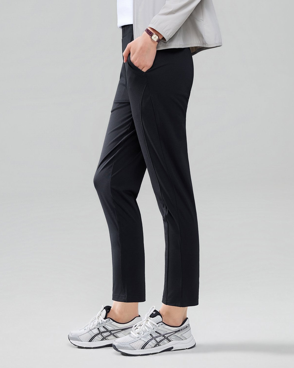 Women High Waist Regular Tapered Pants - Image 5