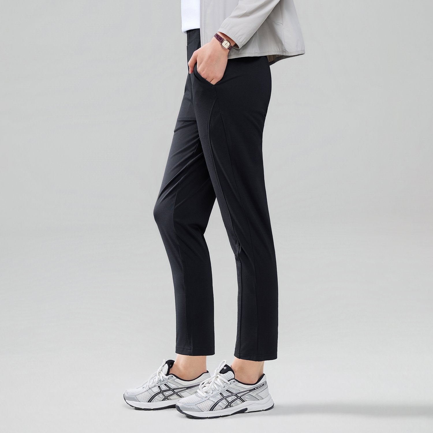 Women High Waist Regular Tapered Pants - Image 5