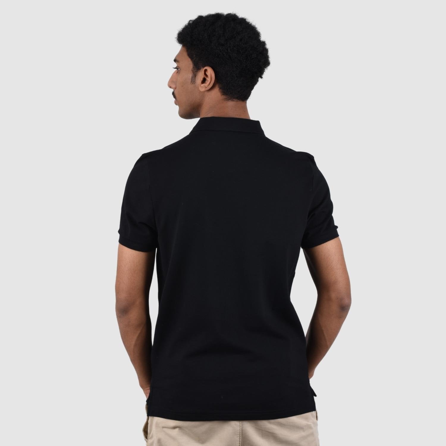 Men's Cotton Lycra Pique Flat Knit Short Sleeve Slim Polo - Image 4
