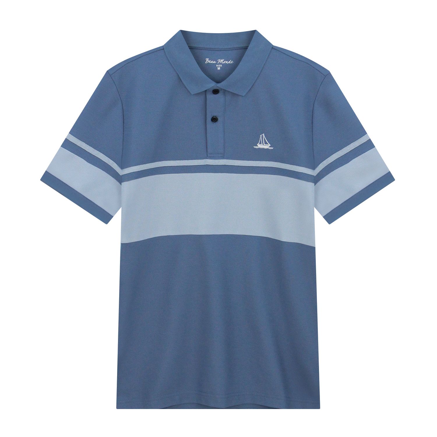Men's Short Sleeve Slim Fit Bold Polo Shirt - Image 1