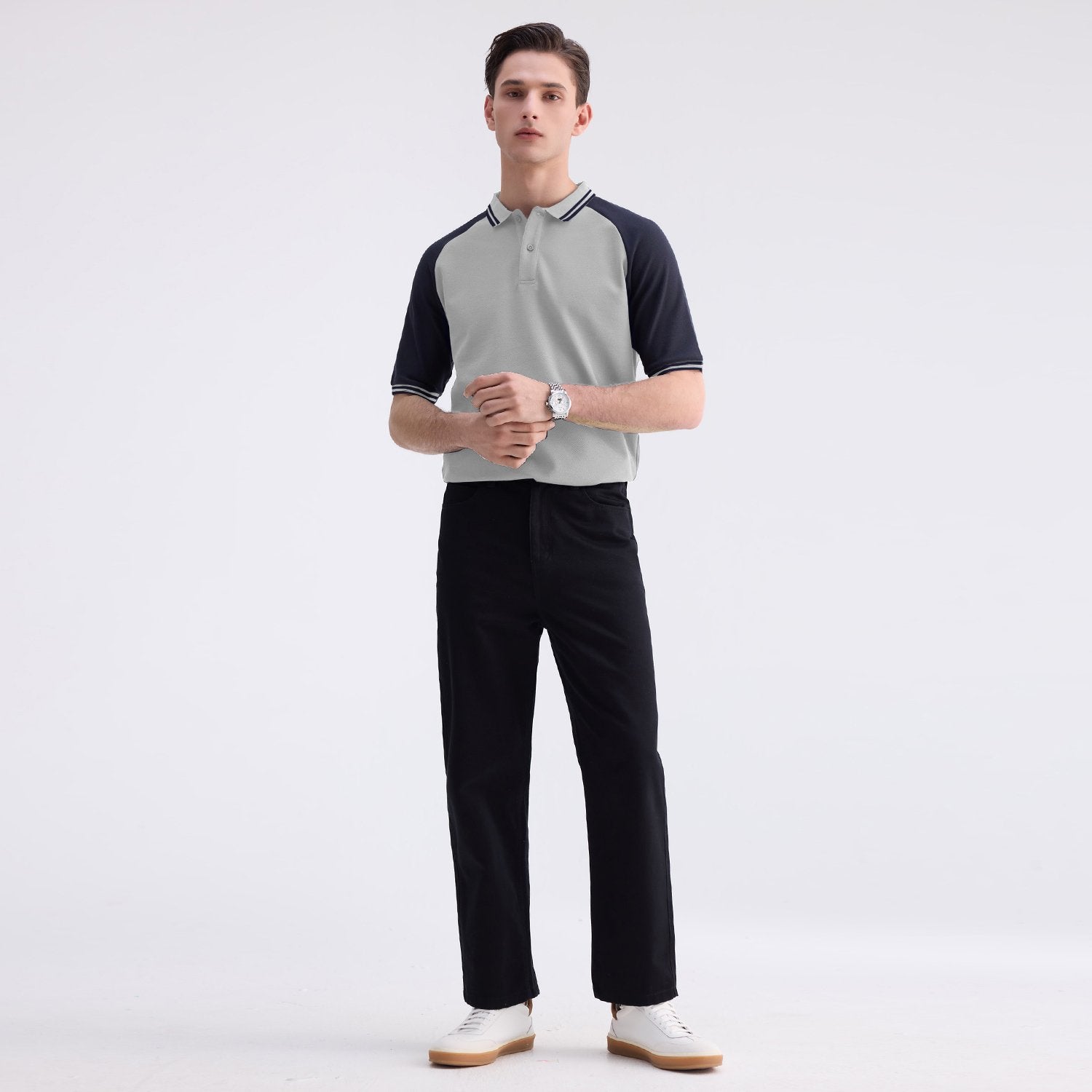 Men's Regular Fit Solid Polo - Image 2