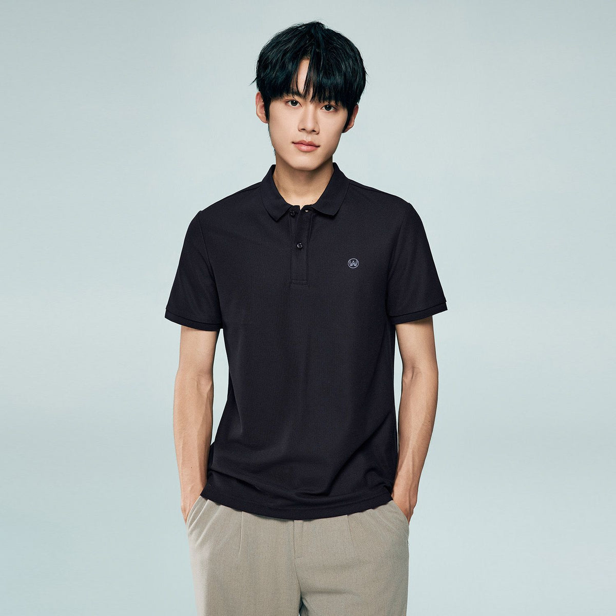 Men's Regular Fit Solid Polo Shirt - Image 3