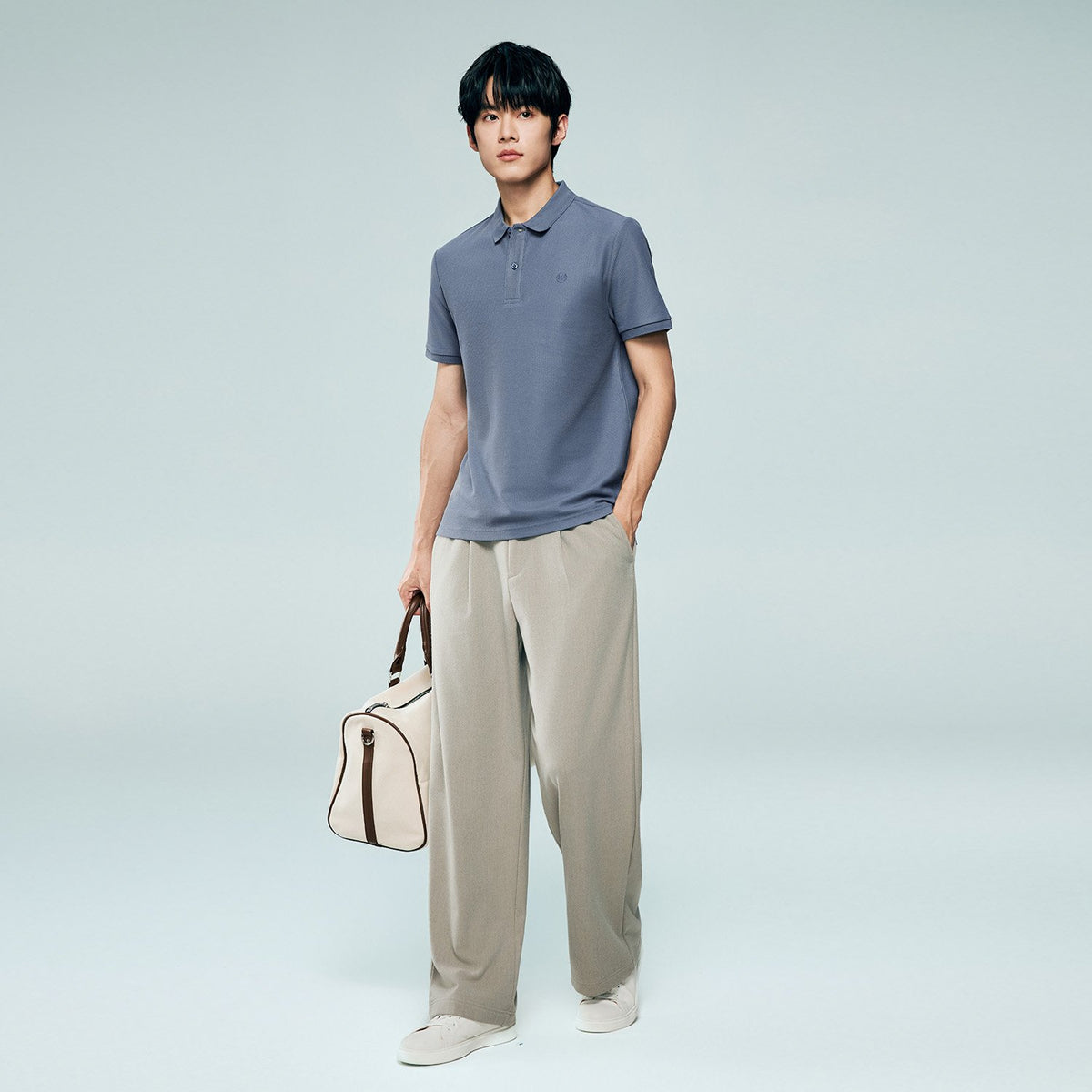 Men's Regular Fit Solid Polo Shirt - Image 4