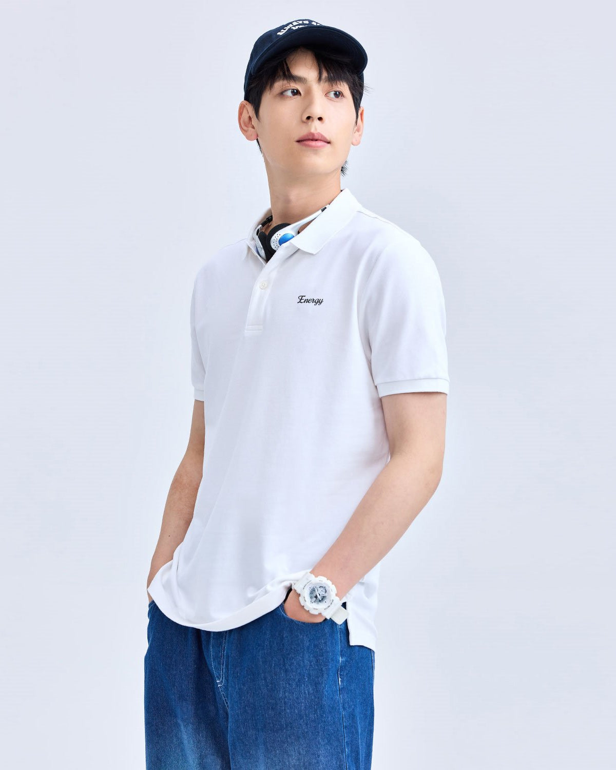 Men's Regular Fit Solid Polo - Image 1