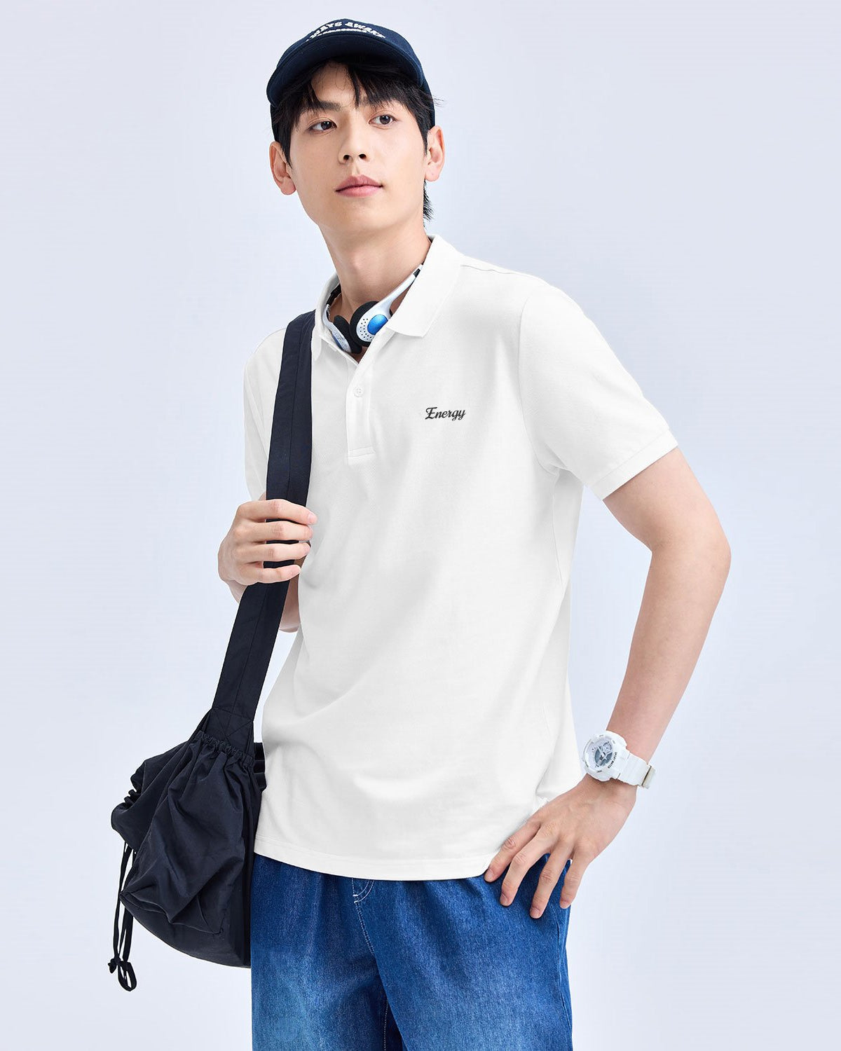Men's Regular Fit Solid Polo - Image 1