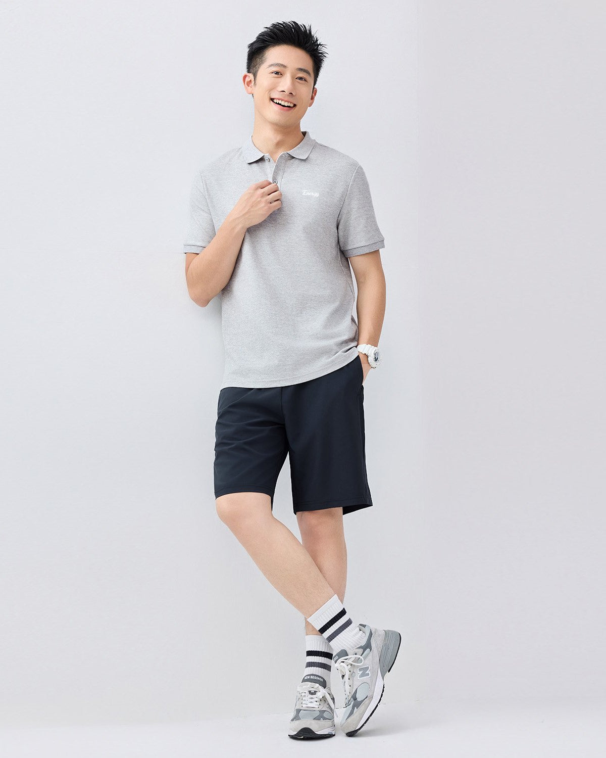 Men's Regular Fit Solid Polo - Image 2