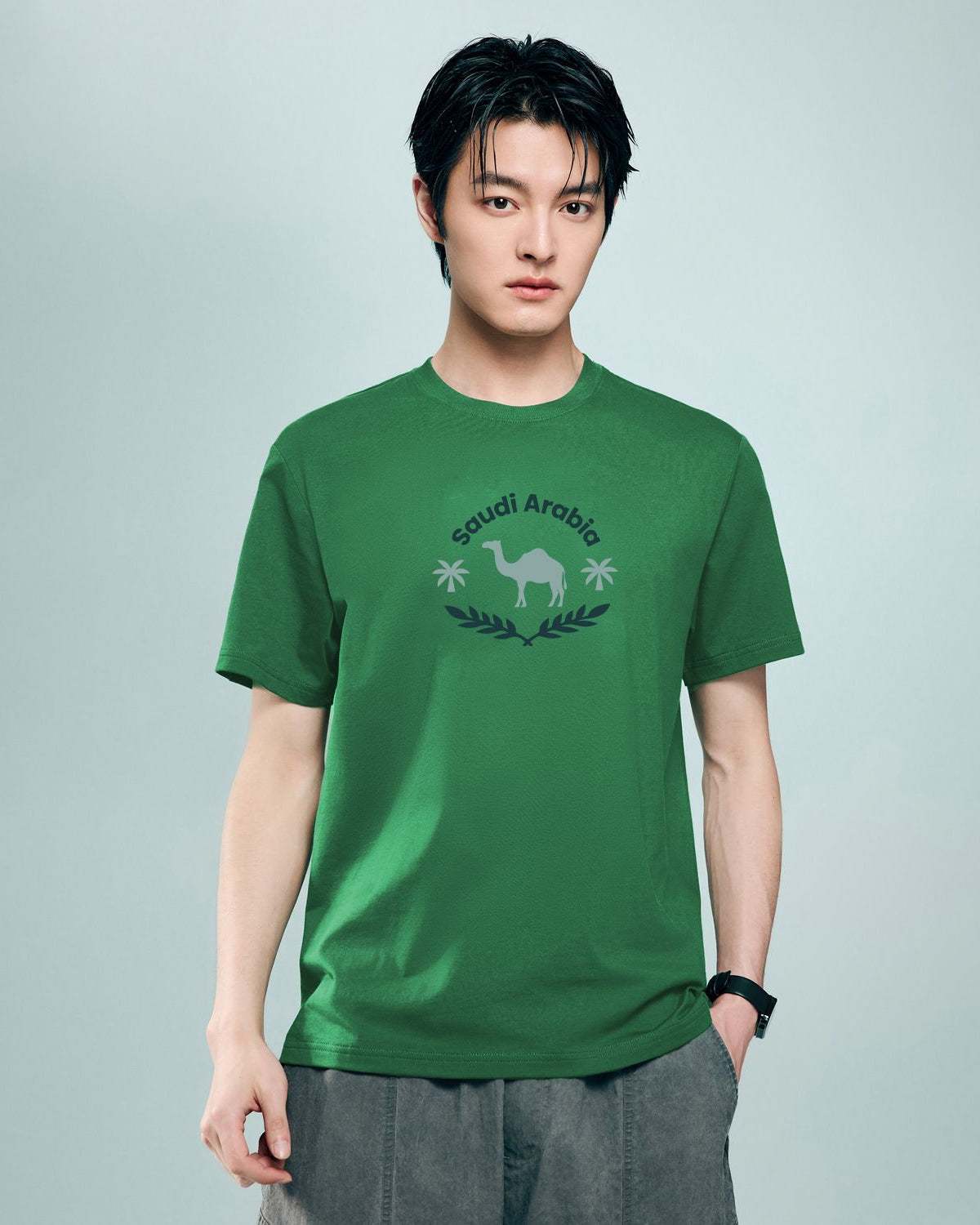 Men's Cotton Saudi National Day Print Tee - Image 1