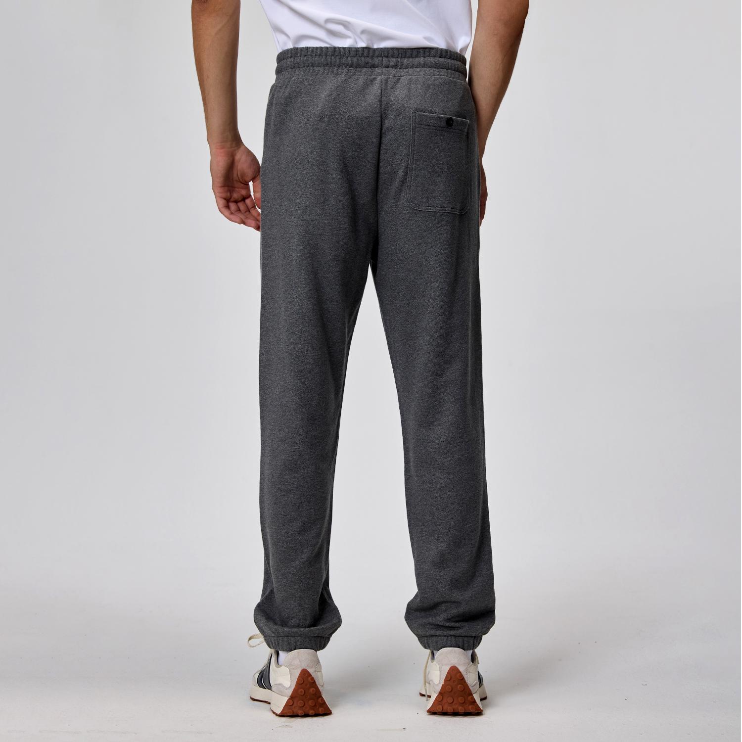 Men's French Terry Mid Rise Regular Elastic Waist Jogger - Image 3