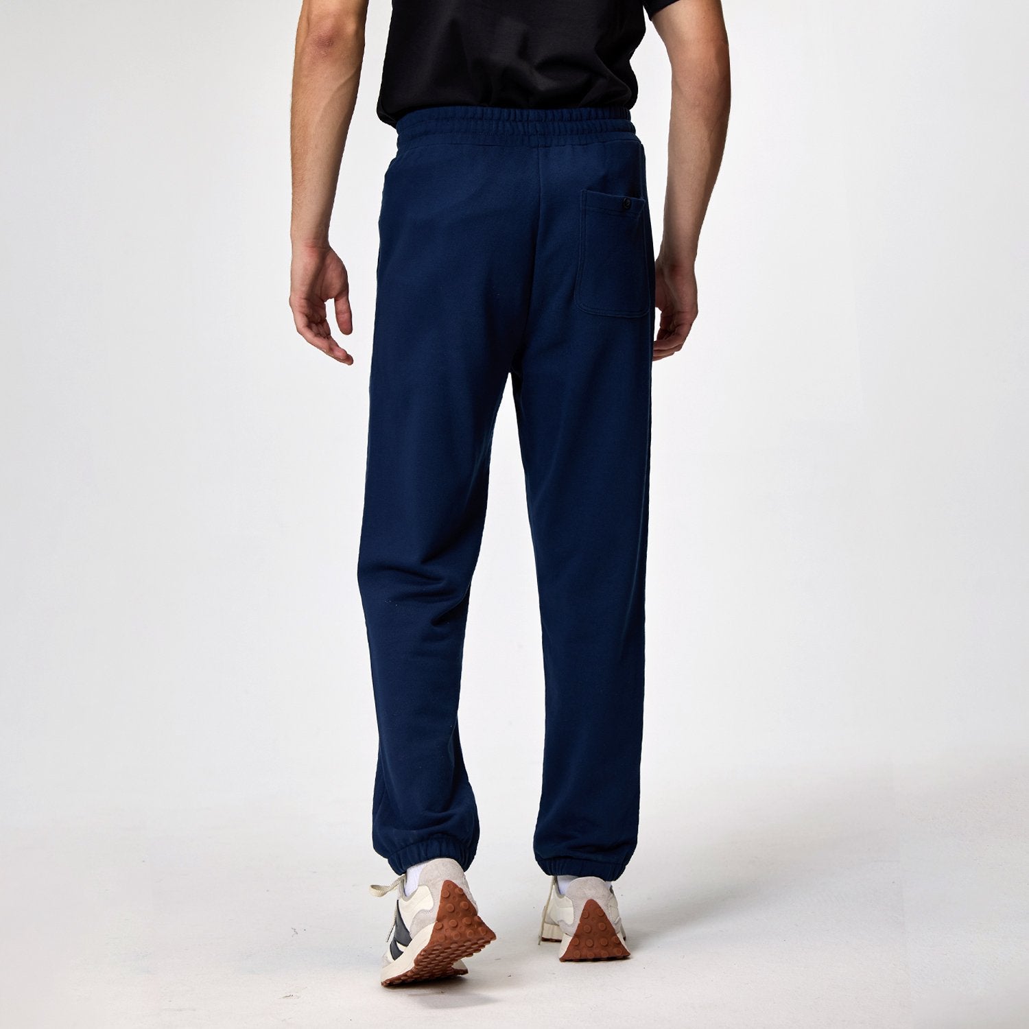 Men's French Terry Mid Rise Regular Elastic Waist Jogger - Image 4