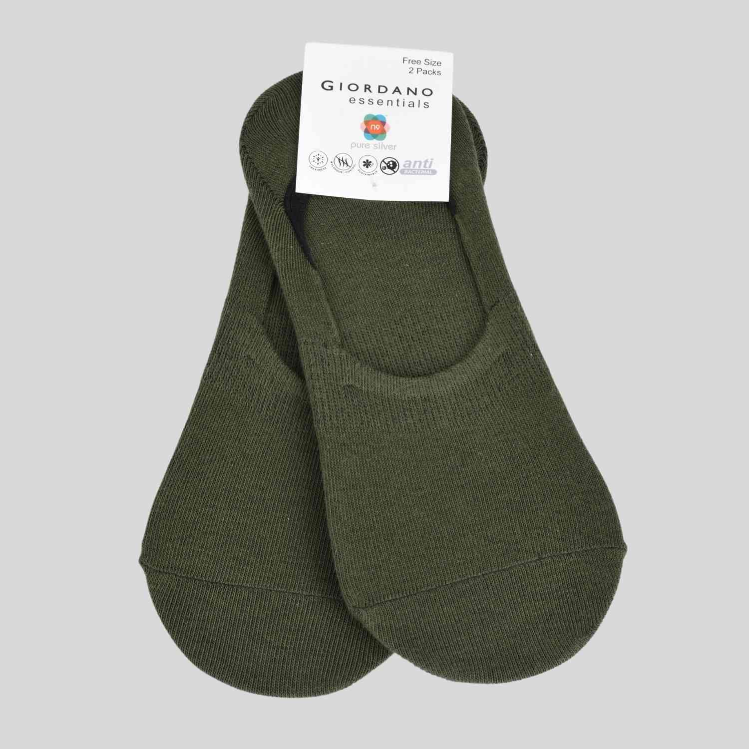 2 Pack Invisible Socks - Giordano Online
