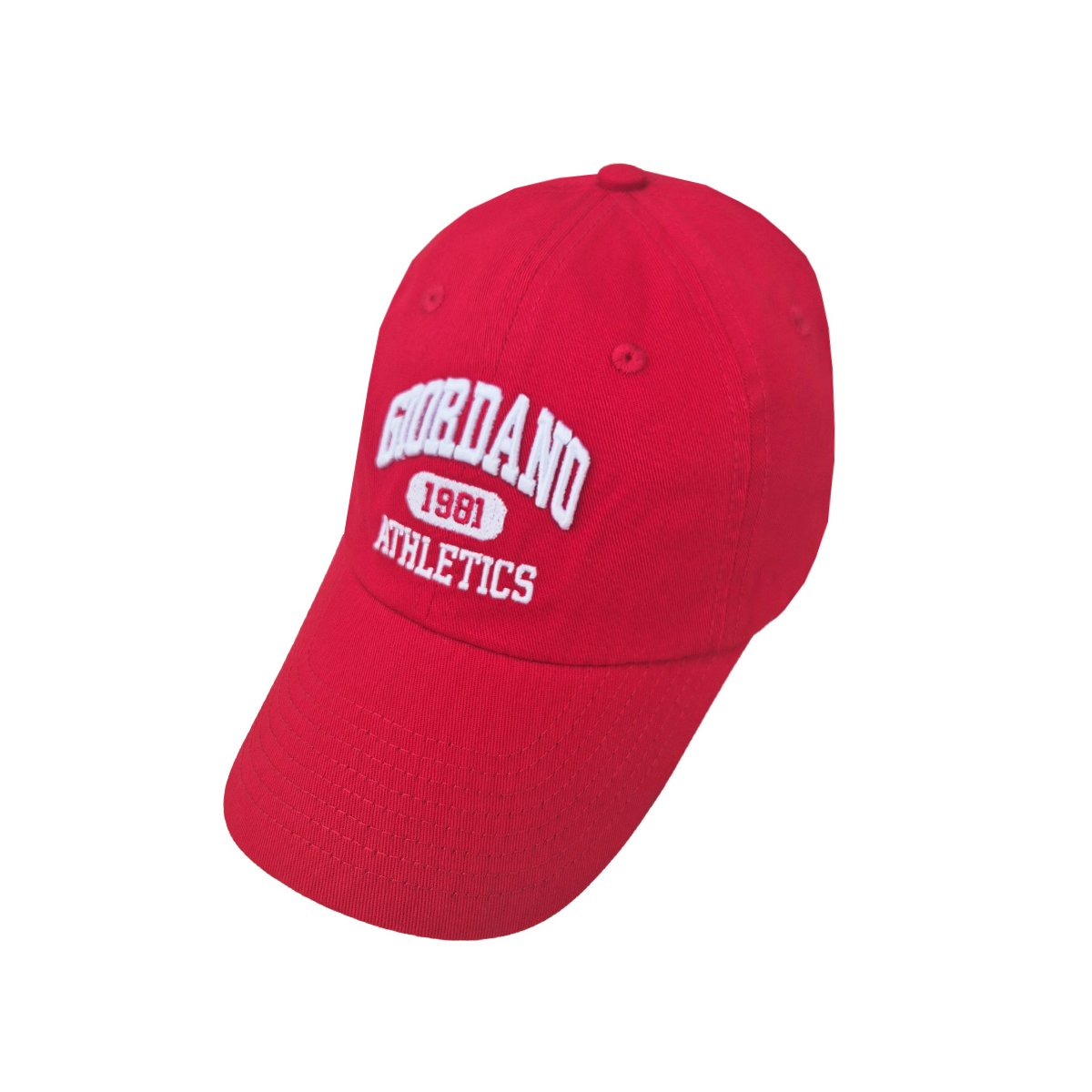 Cotton Twill Cap with 3D Embroidery | Giordano Athletics - Red - Giordano Online