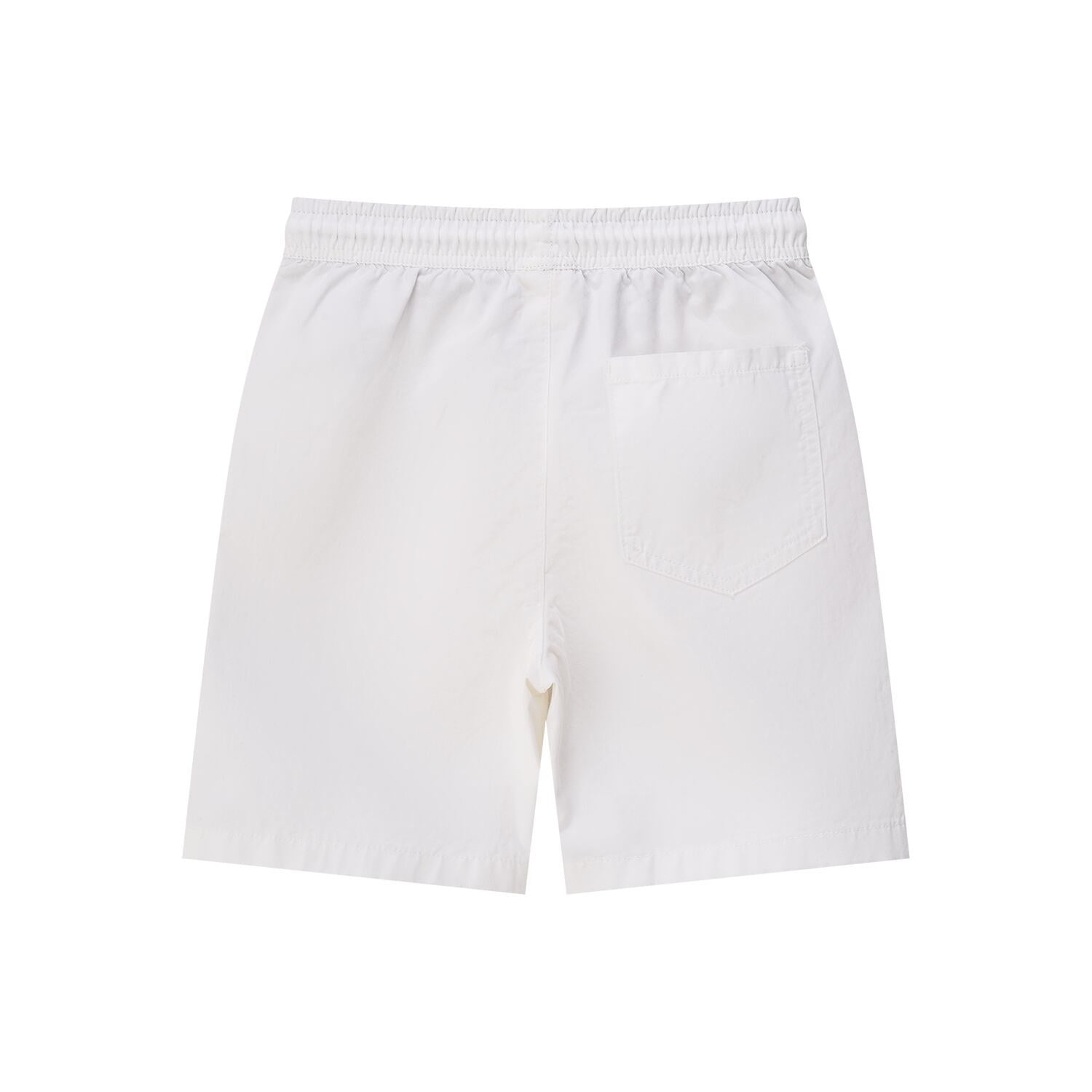 Junior Cotton Twill Mid Rise Comfort Fit Elastic Waist Shorts - White - Giordano