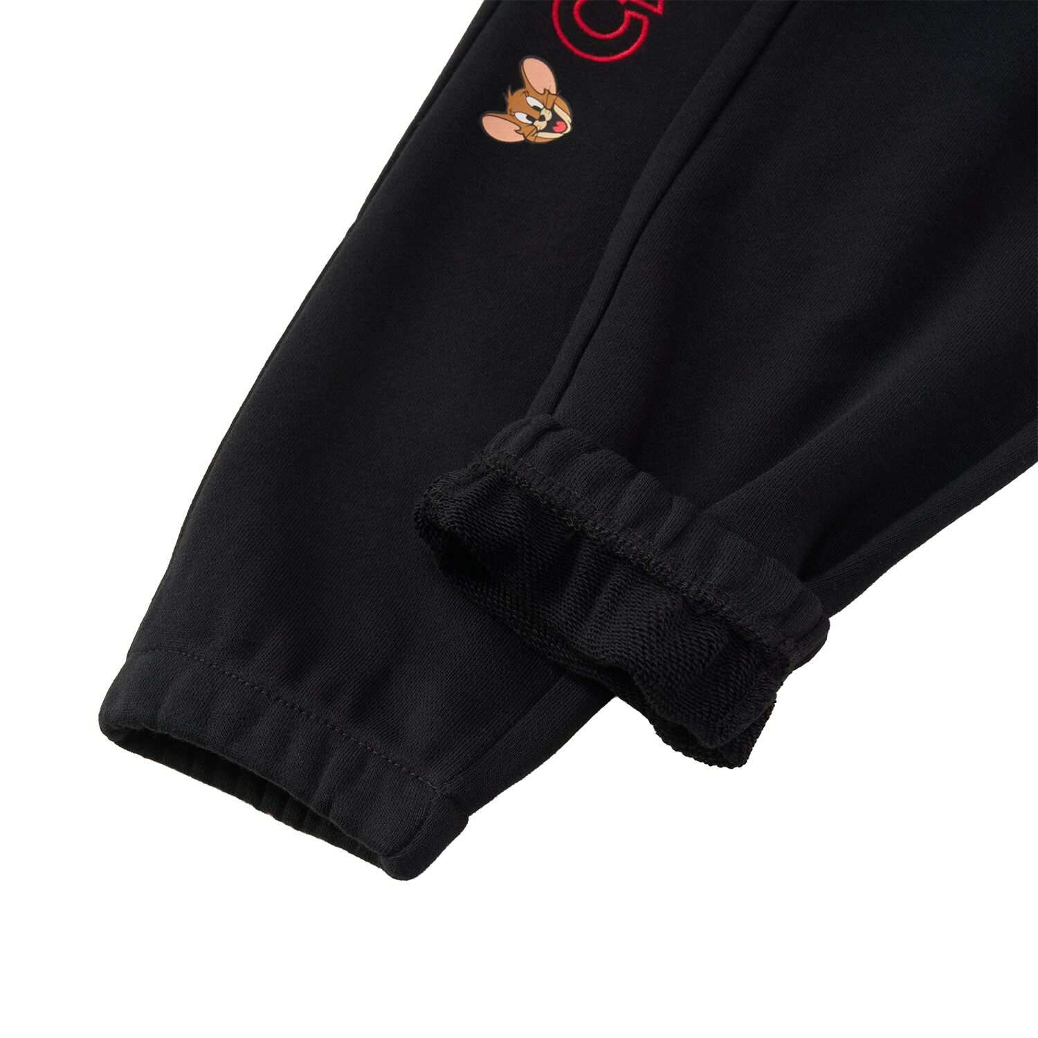 Junior French Terry Mid - Rise Relaxed Tapered Jogger – Tom & Jerry - Black - Giordano