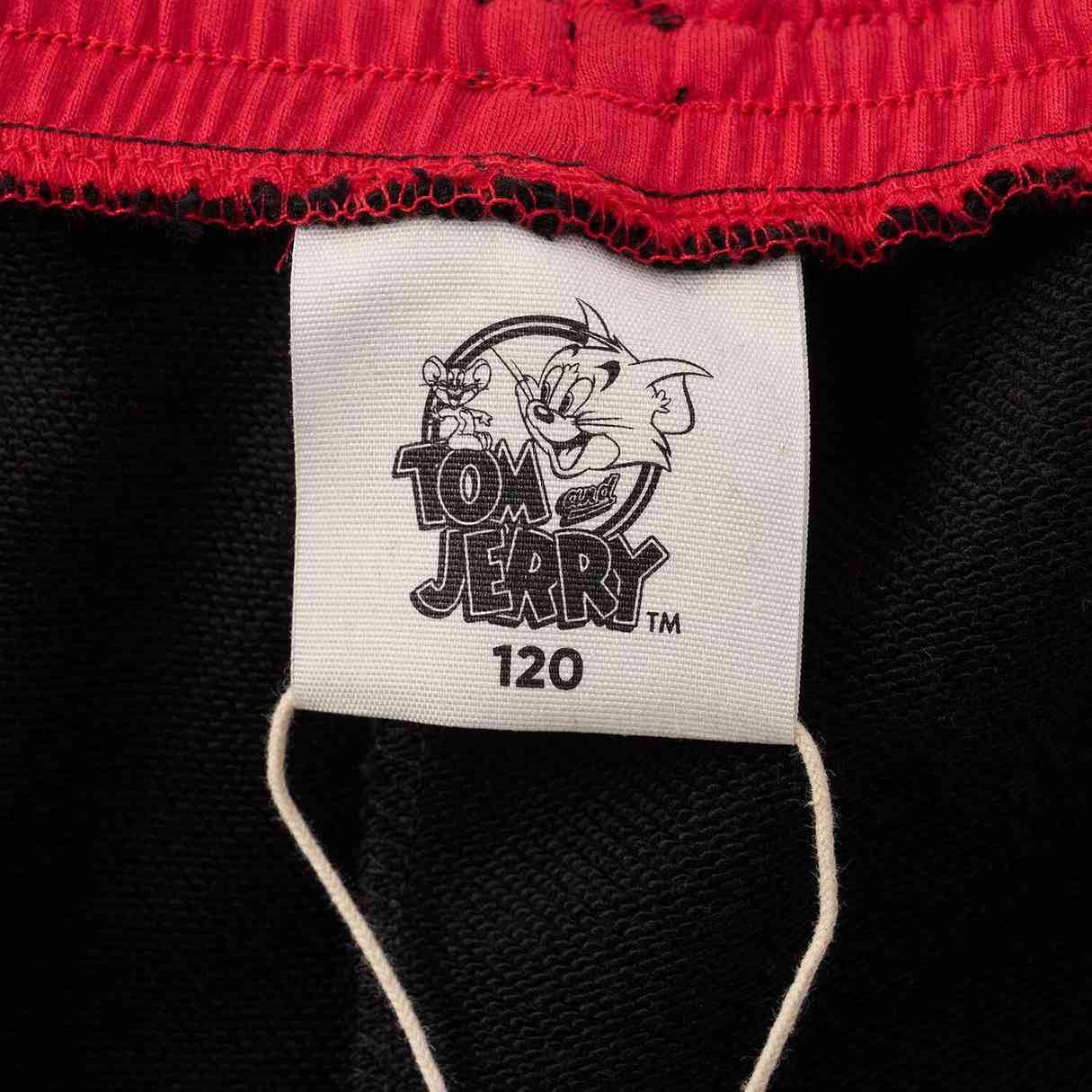 Junior French Terry Mid - Rise Relaxed Tapered Jogger – Tom & Jerry - Black - Giordano