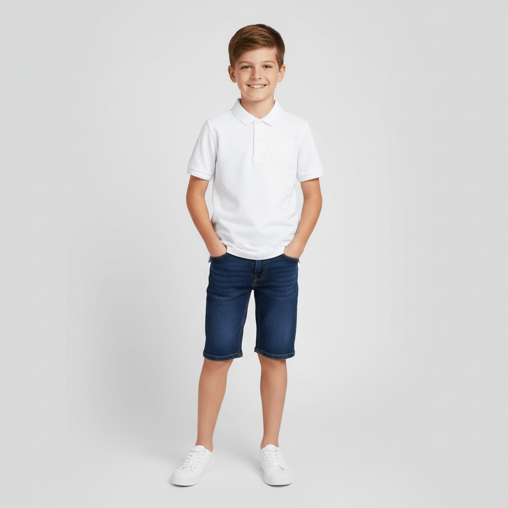 Junior Lion Polo - White - Giordano
